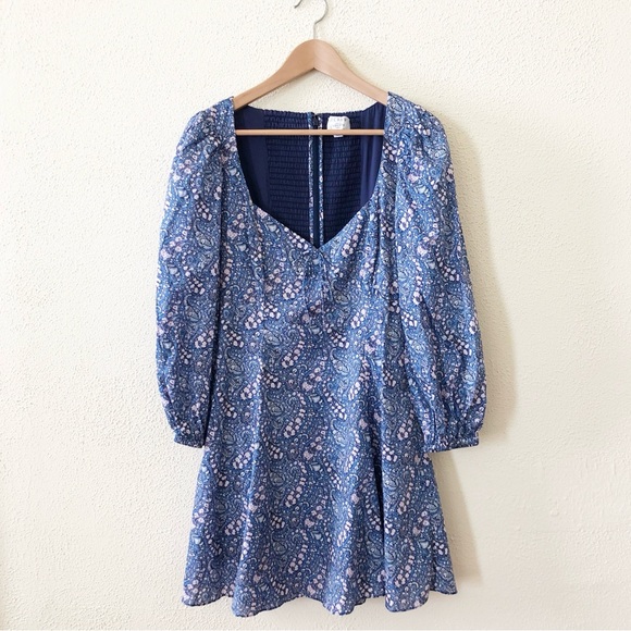 J. Crew Sweetheart Long-sleeve Mini Dress in Liberty® Bourton Bloom Fabric 6 - Picture 2 of 4